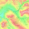 Mapa topográfico Mesa County, altitude, relevo