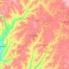Mapa topográfico Sioux County, altitude, relevo