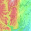 Mapa topográfico Bowen Mountain, altitude, relevo