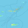 Mapa topográfico Virgin Islands, altitude, relevo