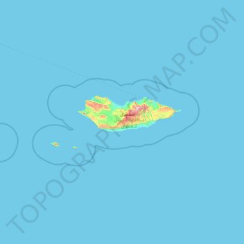 Mapa topográfico محافظة أرخبيل سقطرى, altitude, relevo