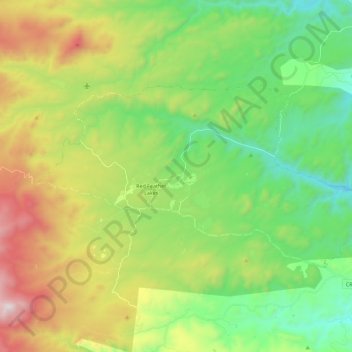 Mapa topográfico Red Feather Lakes, altitude, relevo