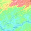 Mapa topográfico Vargem Alegre, altitude, relevo