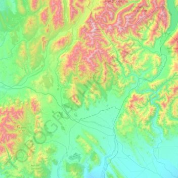 Mapa topográfico Northern Community, altitude, relevo