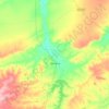 Mapa topográfico Upanema, altitude, relevo