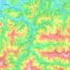Mapa topográfico Mieres, altitude, relevo