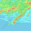 Mapa topográfico Itaipuaçu, altitude, relevo