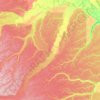 Mapa topográfico Jutaí, altitude, relevo