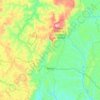 Mapa topográfico Serro, altitude, relevo