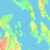 Mapa topográfico Admiralty Inlet, altitude, relevo
