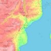 Mapa topográfico Moçambique, altitude, relevo