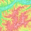 Mapa topográfico Shawnee, altitude, relevo