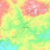 Mapa topográfico Quebrangulo, altitude, relevo