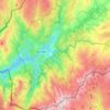 Mapa topográfico Lobios, altitude, relevo