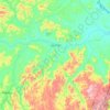 Mapa topográfico Jacinto, altitude, relevo