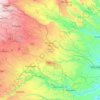 Mapa topográfico Emiliano Zapata, altitude, relevo