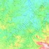 Mapa topográfico Pratápolis, altitude, relevo