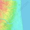 Mapa topográfico Barra Nova, altitude, relevo