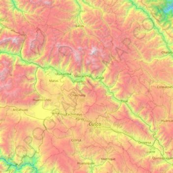 mapa del valle sagrado