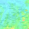 Mapa topográfico Itaboraí, altitude, relevo