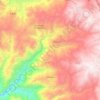 Mapa topográfico Calamarca, altitude, relevo