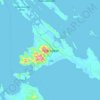 Mapa topográfico Lingga Island, altitude, relevo