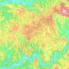 Mapa topográfico Causse de Martel, altitude, relevo