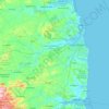 Mapa topográfico Região Geográfica Imediata de João Pessoa, altitude, relevo