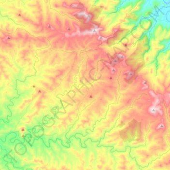 Mapa topográfico Urupema, altitude, relevo