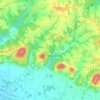 Mapa topográfico Lelin-Lapujolle, altitude, relevo