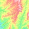 Mapa topográfico Bom Jesus de Goiás, altitude, relevo