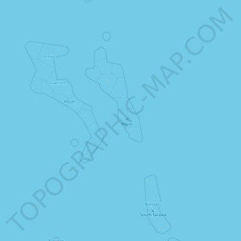 Mapa topográfico Ilhas Marshall, altitude, relevo