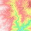 Mapa topográfico Santa Cruz de Chuca, altitude, relevo