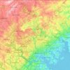 Mapa topográfico Comté de Baltimore, altitude, relevo