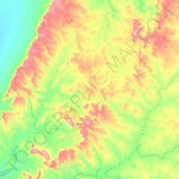 Mapa topográfico Corguinho, altitude, relevo