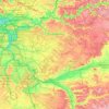 Mapa topográfico Sena y Marne, altitude, relevo