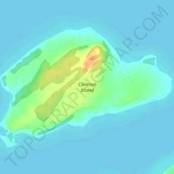 Mapa topográfico Carleton Island, altitude, relevo