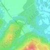 Mapa topográfico Rivière Nominingue, altitude, relevo