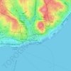 Mapa topográfico Madalena, altitude, relevo