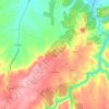 Mapa topográfico La Encina, altitude, relevo