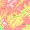 Mapa topográfico Parque Nacional Grande Sertão Veredas, altitude, relevo