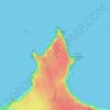 Mapa topográfico Cap Fréhel, altitude, relevo