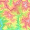 Mapa topográfico Gistaín, altitude, relevo