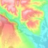 Mapa topográfico Las Omañas, altitude, relevo