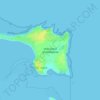 Mapa topográfico Holy Island of Lindisfarne, altitude, relevo