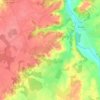 Mapa topográfico Pindray, altitude, relevo