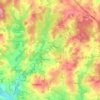 Mapa topográfico Meuzac, altitude, relevo