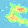 Mapa topográfico Dikson, altitude, relevo