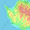 Mapa topográfico Paphos, altitude, relevo