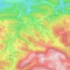 Mapa topográfico Villardebelle, altitude, relevo